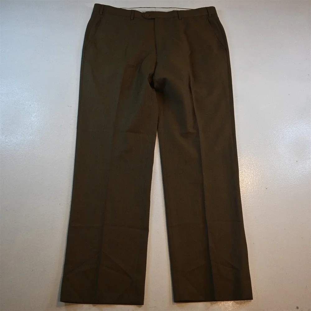 Santorelli 38x32 Tan Brown 100% Wool Romeo Italy Straight Dress Mens Pants